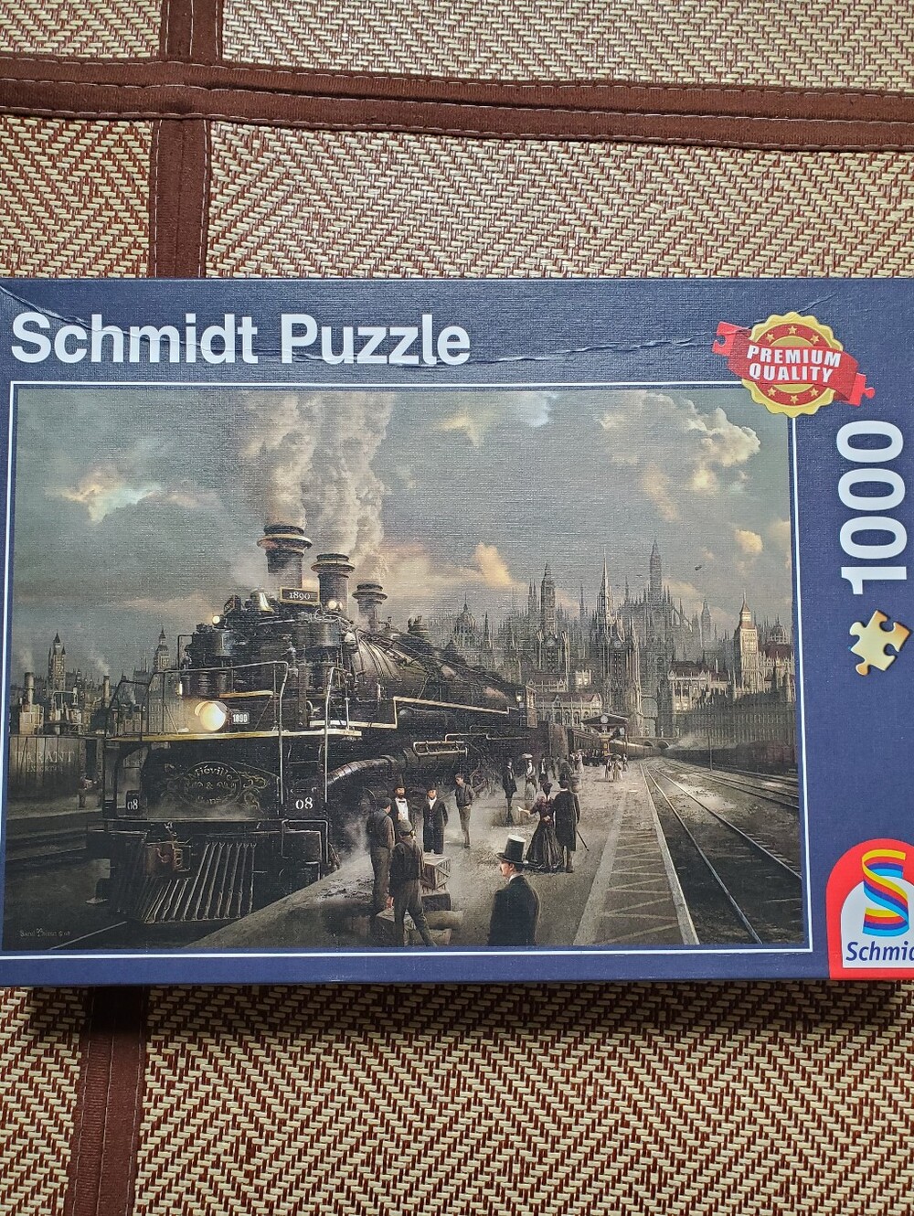 1000-Piece Vintage Train Station Jigsaw - Blue